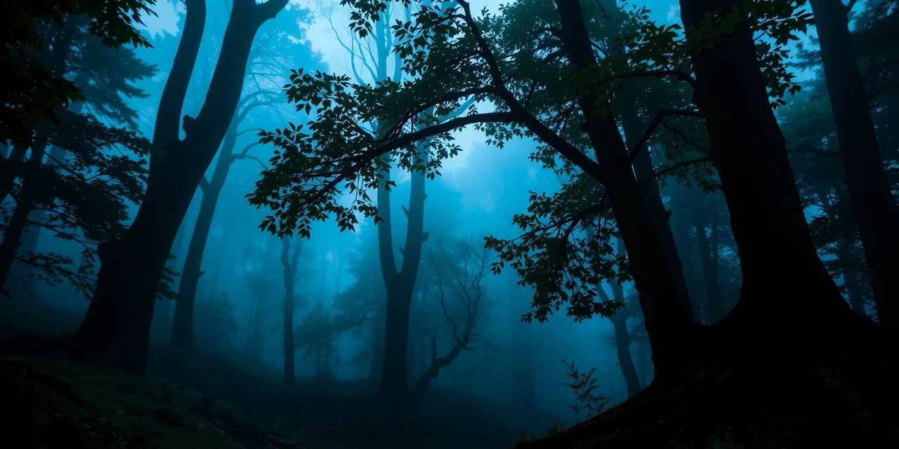 Bosque místico en calma